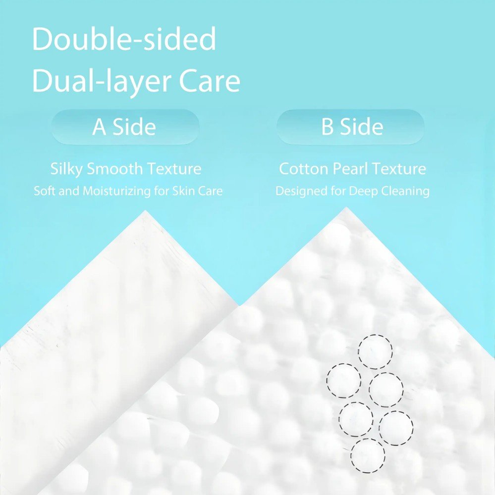 Dual-Layer Facial Towels with Silky Smooth and Cotton Pearl Texture – Deep Cleansing Disposable Skincare Wipes