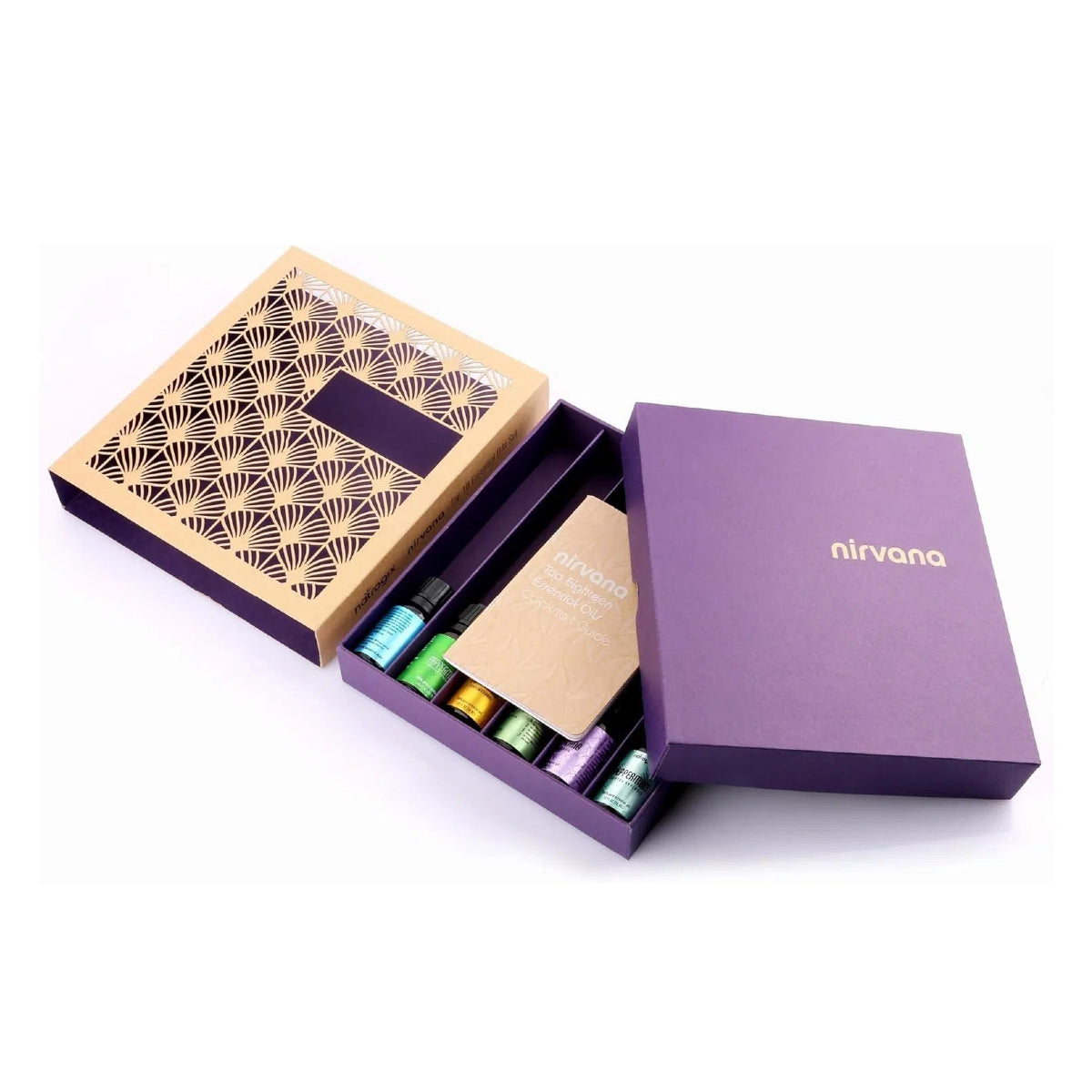 Natrogix Nirvana essential oils set with natural ingredients and Made in USA label